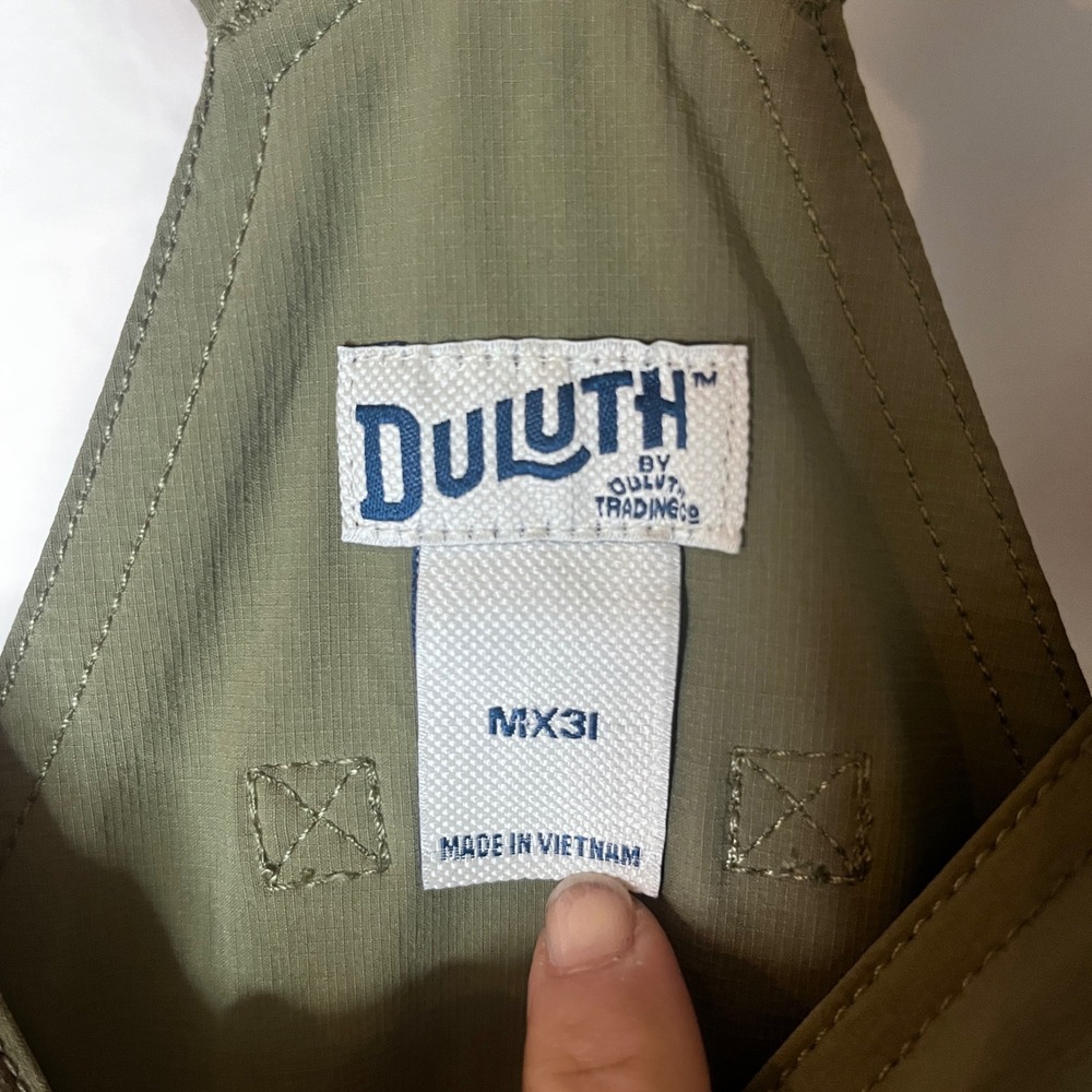 Duluth Trading Co Heirloom Gardening Overalls Olive Green Ripstop Womens M X 31 - Picture 4 of 8